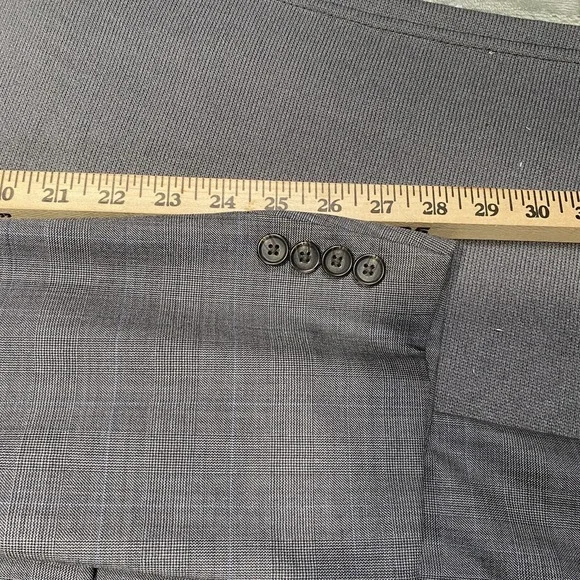 Lauren Ralph Lauren Blazer Mens 54L Gray Plaid Wool Two Button Sport Coat Jacket
